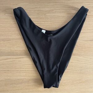 Aerie Black Cheekiest Bikini Bottom XL Super High Cut Brazillian swim resort